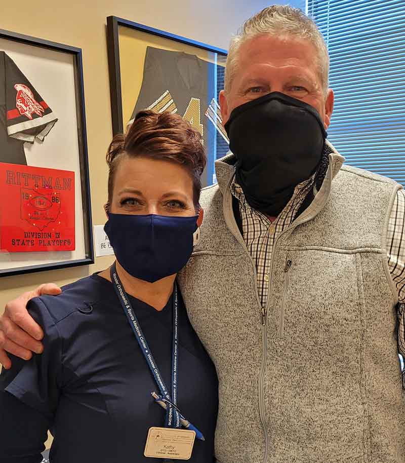 0514sfthmikeknapic Dr. Mike Knapic (right) with his medical assistant, Kathy Rakovec. (Photo courtesy of Dr. Mike Knapic)