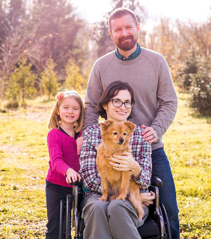 0518sfthlisajacobanderson Lisa Anderson with her family. Clockwise from left: Daughter Everly, husband Jacob, Lisa and the family dog, Ivy.(Photo by Amanda Orelman Photography)