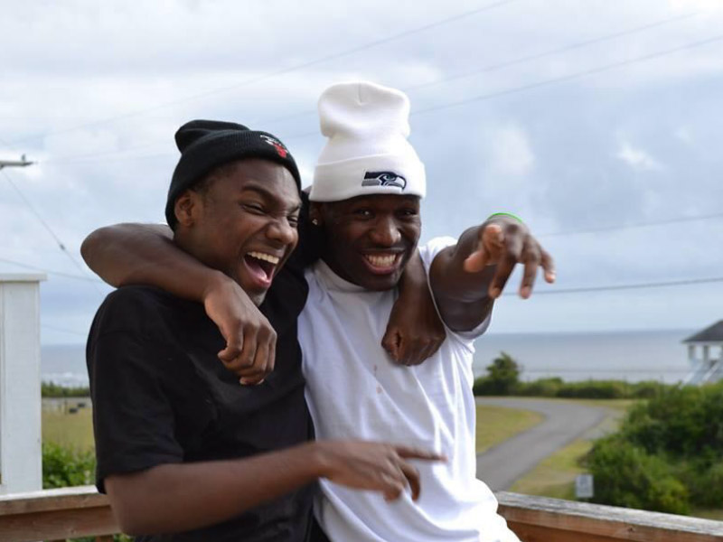 0601sfthkevinmarcusmiller_sc Kevin Marcus Miller, left, and his brother and best friend, Cameron Miller, enjoying a laugh on a family vacation. (Photo courtesy of Kevin Marcus Miller)
