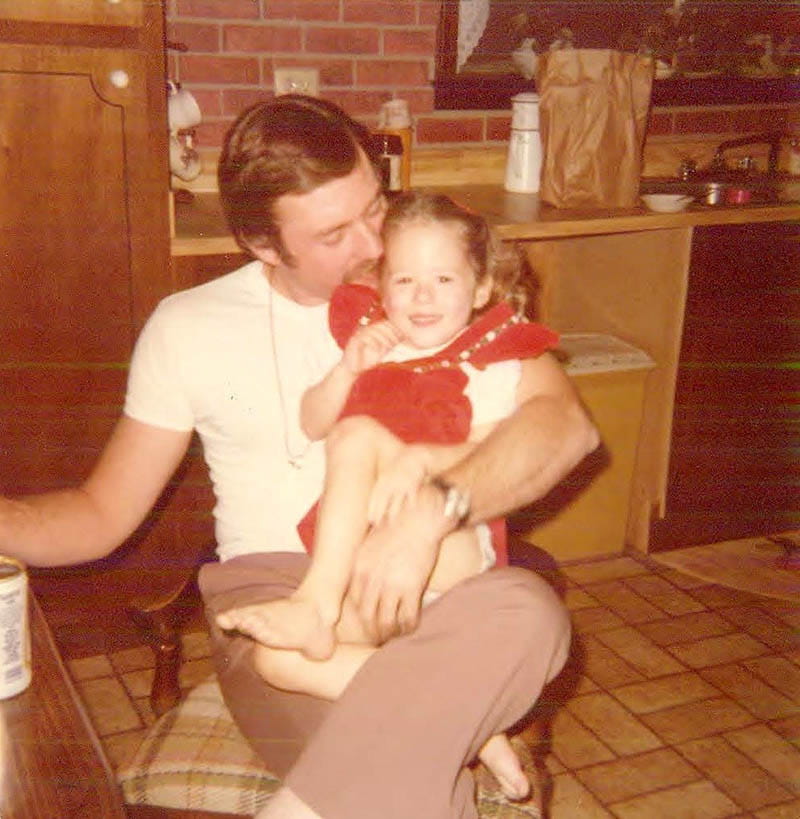 Rodney Hale holding Jen at a young age. (Photo courtesy of Jen Hale)