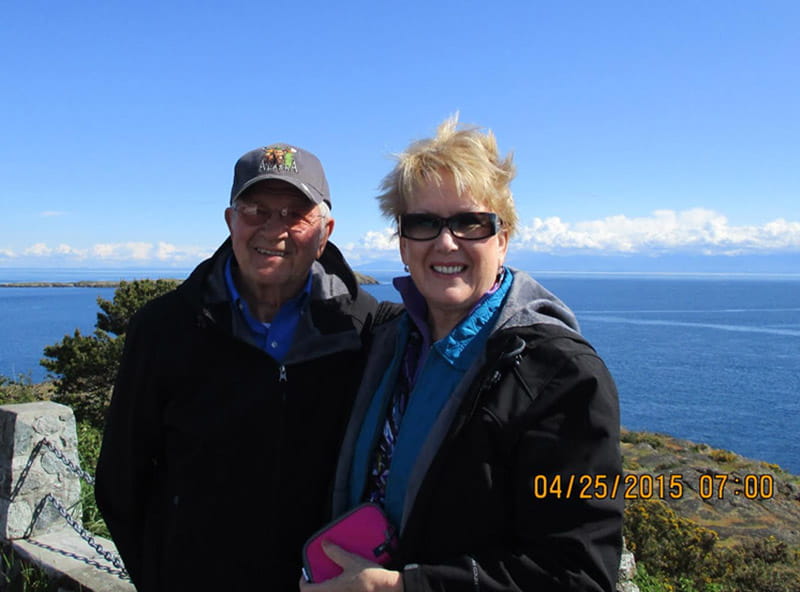 Marilyn Rantz (right) with her husband, Wally, on vacation in 2015. (Photo courtesy of Marilyn Rantz)