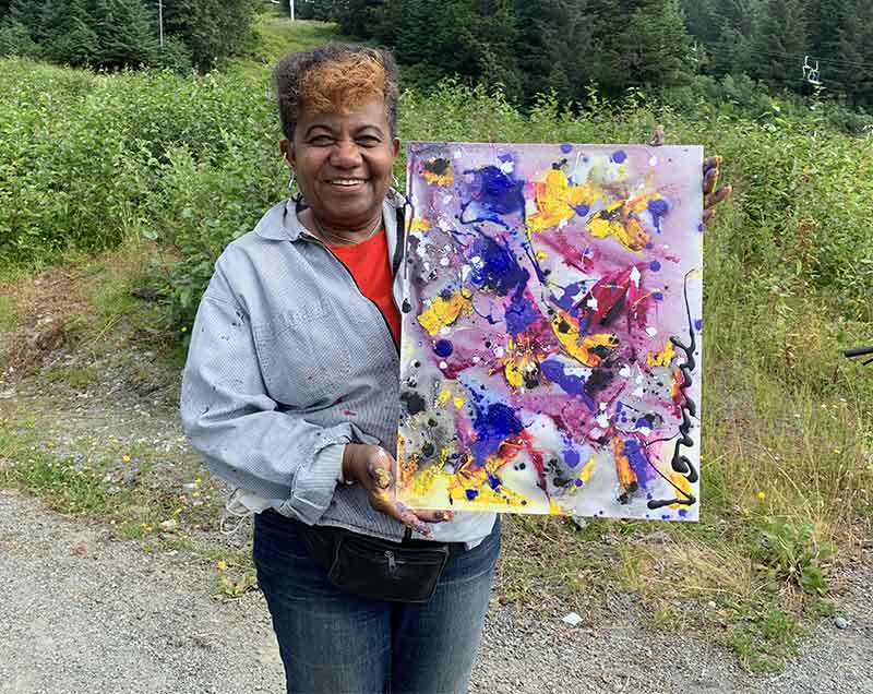 Vonnie Gaither devotes much of her time to abstract painting. (Photo courtesy of Vonnie Gaither)