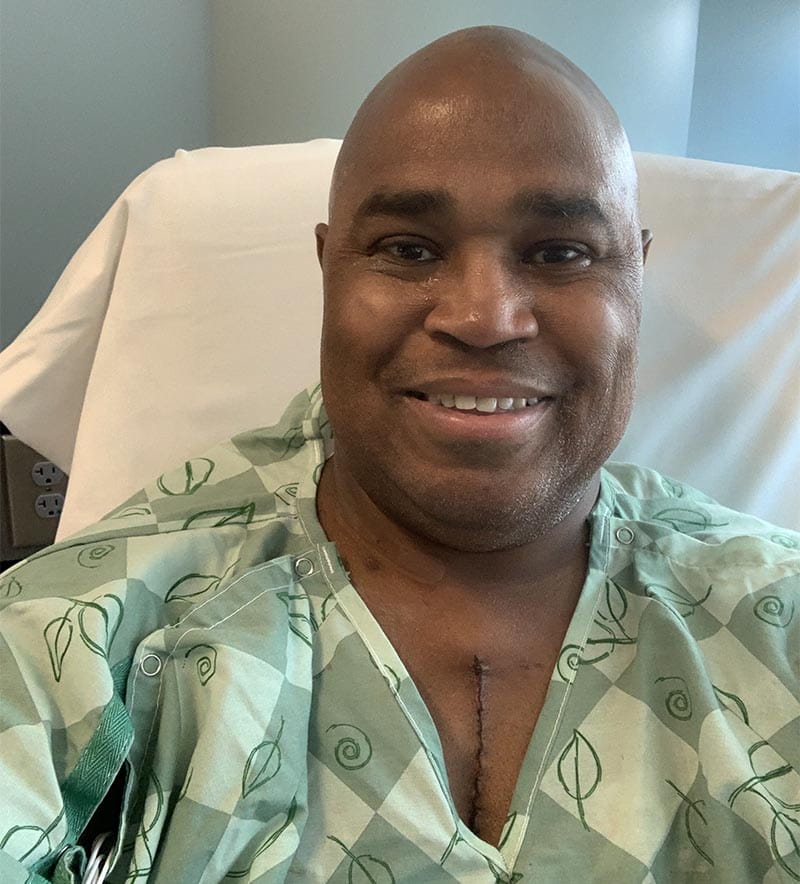 Arthur Vaughn recovering in the hospital after his heart transplant. (Photo courtesy of Arthur Vaughn)