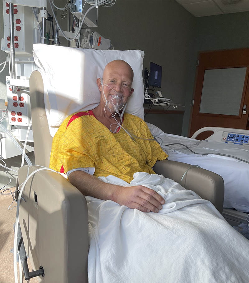 Murphy Jensen smiling after waking up from a coma in the hospital. (Photo courtesy of Murphy Jensen)