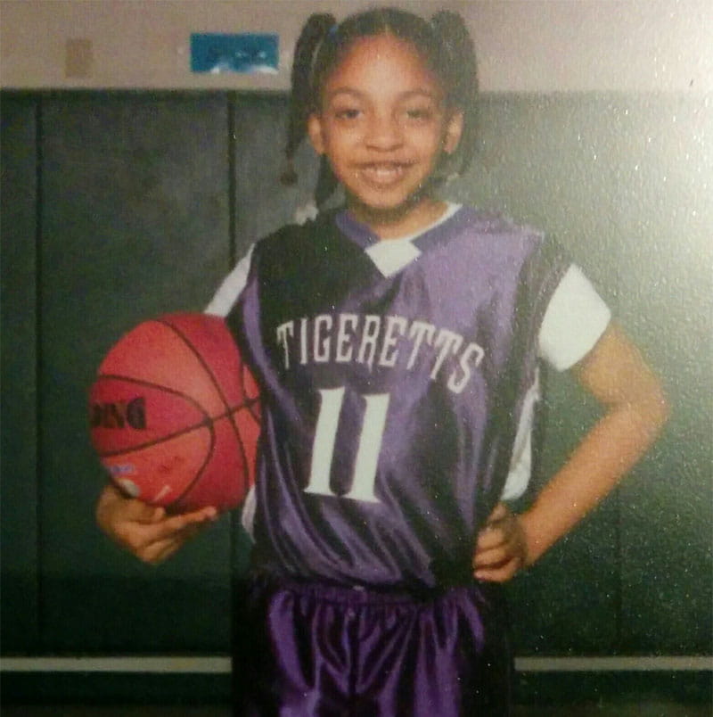 Tionna Herron learned as a child she had a rare heart condition that sometimes made her chest hurt after she played basketball. (Photo courtesy of Angel Worlds)