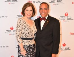 Dr. Ralph Sacco (right) and AHA CEO Nancy Brown. (American Heart Association)