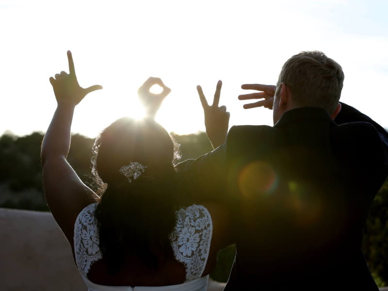 LaNysha Adams (left) and David Foss on their wedding day in 2014. (Photo courtesy of LaNysha Adams)