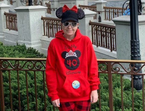 Heart transplant survivor Jen Lentini got to celebrate her 40th birthday at Disney World. Doctors told her parents she might not live to be 18, much less 25 or 30. (Photo courtesy of Jen Lentini)