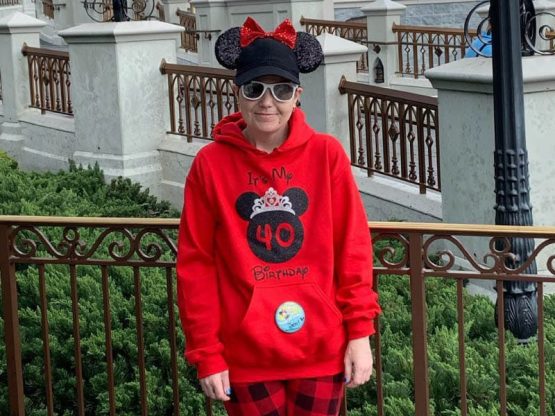 Heart transplant survivor Jen Lentini got to celebrate her 40th birthday at Disney World. Doctors told her parents she might not live to be 18, much less 25 or 30. (Photo courtesy of Jen Lentini)