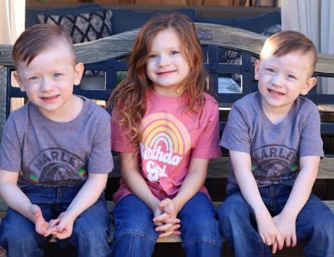 From left: Siblings Jaxon, Isabel and Jason Siqueiros all had heart transplants before they turned 3. (Photo courtesy of the Siqueiros family)