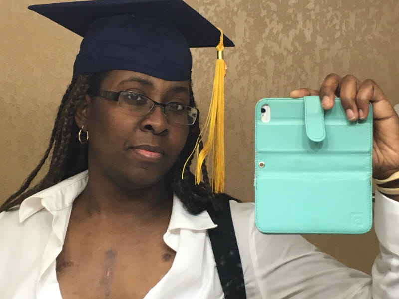 Brittany Clayborne earned her master's degree in organizational psychology while she was in the hospital waiting on a match for a heart transplant. (Photo courtesy of Brittany Clayborne)