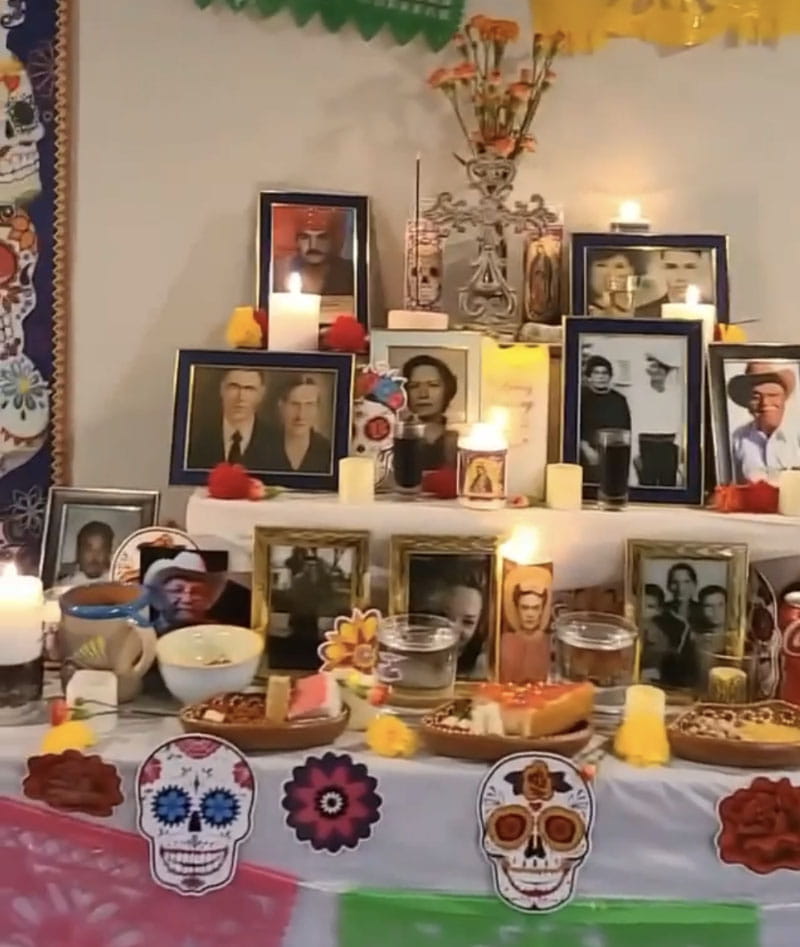 Claudia Lomas of Amarillo, Texas, built this Día de los Muertos altar to honor her family and friends. (Photo courtesy of Claudia Lomas)